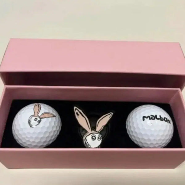 [BUNJANG] Malbon Golf Rabbit Ball Marker & Golf Ball Set / 말본골프 토끼 볼마커&골프공 세트(2세트)