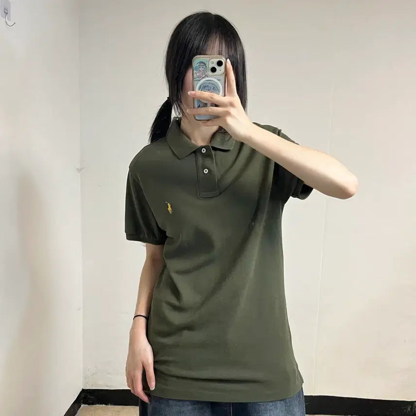 [BUNJANG] Polo Ralph Lauren Khaki Collar T-Shirt (Men's M) / 폴로 카키 카라티