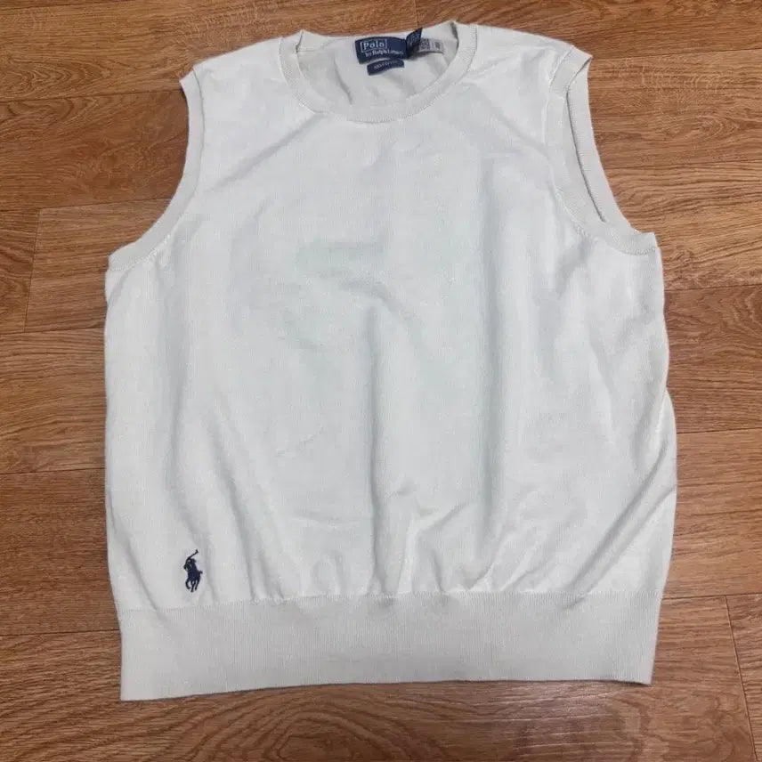 [BUNJANG] Polo Ralph Lauren White Knit Vest Size M / 폴로 랄프로렌 화이트 니트조끼 사이즈M