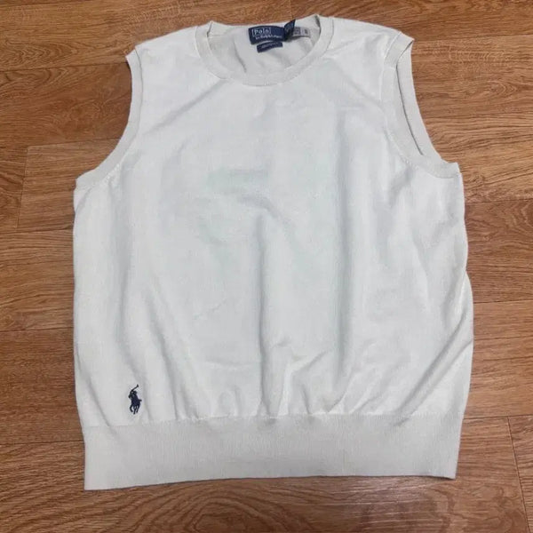[BUNJANG] Polo Ralph Lauren White Knit Vest Size M / 폴로 랄프로렌 화이트 니트조끼 사이즈M