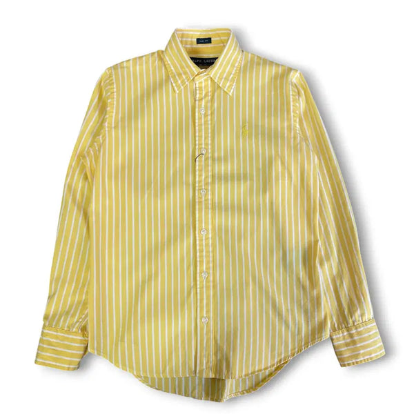 [BUNJANG] Polo Ralph Lauren Yellow Stripe Cotton Shirt (S) / 폴로랄프로렌 옐로으 스트라이프 코튼 셔츠 s