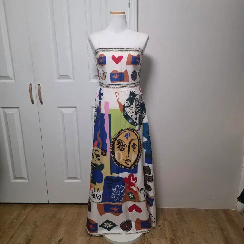 [BUNJANG] Unique Pattern Maxi Dress / 새상품 유니크 패턴 맥시 원피스 S