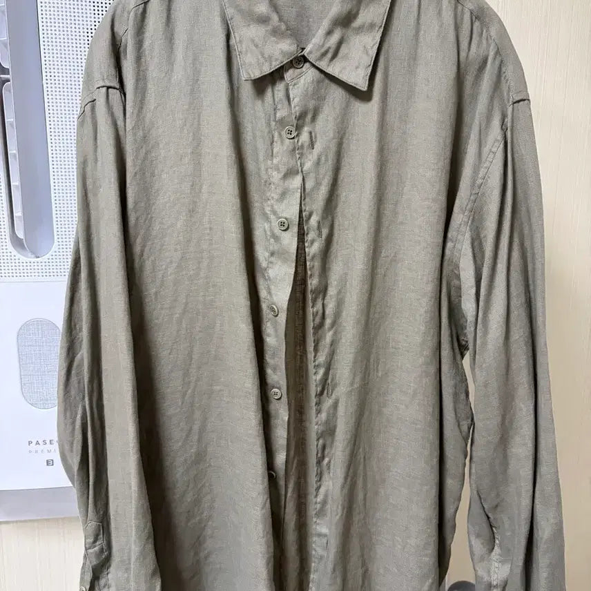 [BUNJANG] Blank Room 26SS French Linen Shirt Olive Size 3 / 26SS 블랭크룸 프렌치리넨셔츠 올리브 3사이즈