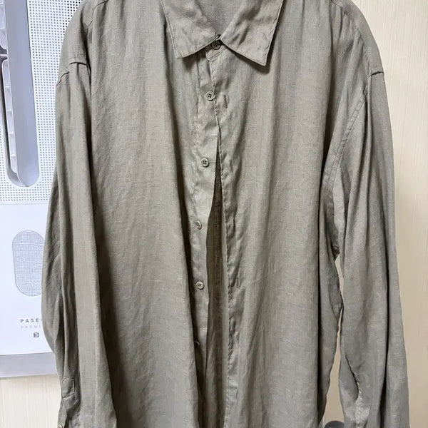 [BUNJANG] Blank Room 26SS French Linen Shirt Olive Size 3 / 26SS 블랭크룸 프렌치리넨셔츠 올리브 3사이즈