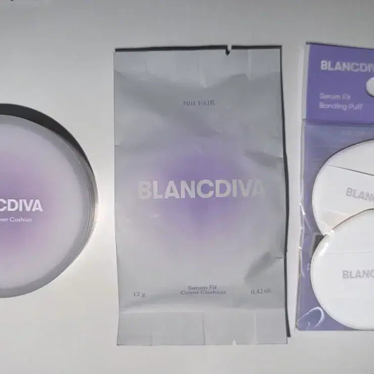 [BUNJANG] BlanDive Serum Fit Cover Cushion N01 Fair [Case + Refill + 2 Puff Set] / 블랑디바 세럼핏 커버쿠션 N01페어 [케이스+리필+퍼프 2개입]