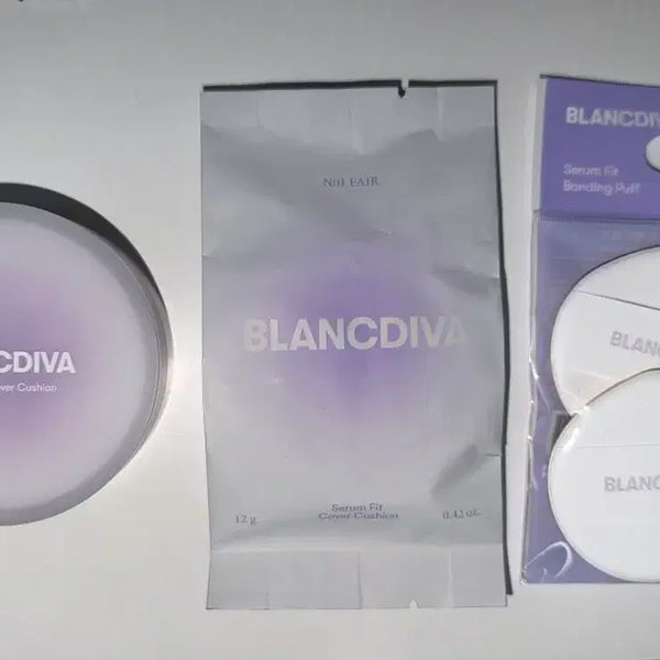 [BUNJANG] BlanDive Serum Fit Cover Cushion N01 Fair [Case + Refill + 2 Puff Set] / 블랑디바 세럼핏 커버쿠션 N01페어 [케이스+리필+퍼프 2개입]