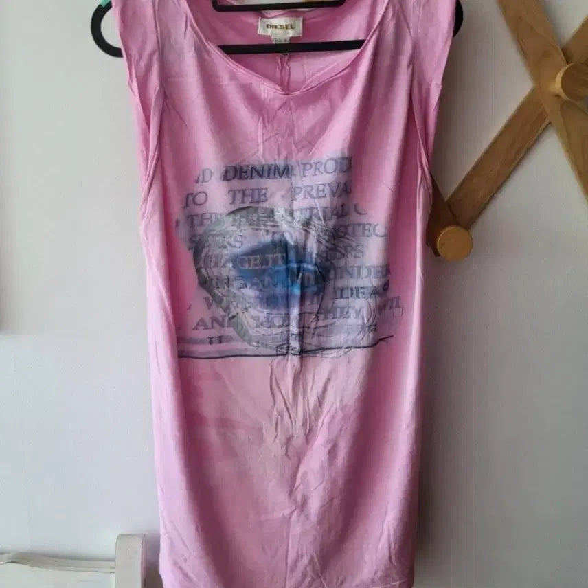[BUNJANG] Diesel Pink Bustier Tank Top / 디젤 핑크나시