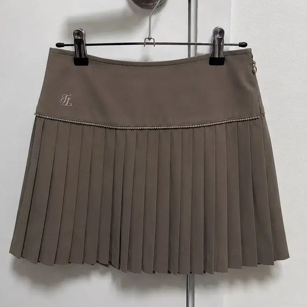 [BUNJANG] Fairier Pleated Skirt Beige 2X / 페어라이어 플리츠 스커트 베이지 2X