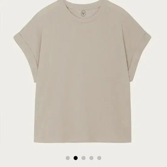 [BUNJANG] miiumade Roll-Up Short-Sleeve T-Shirt Beige / [miiumade] 미우 롤업 반팔티 베이지