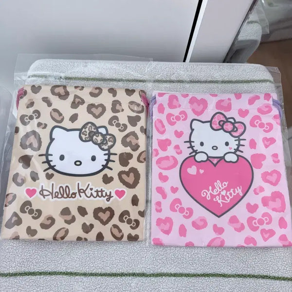 [BUNJANG] Sanrio Leopard Kitty Pouch Set / 산리오 호피키티 파우치 세트판매