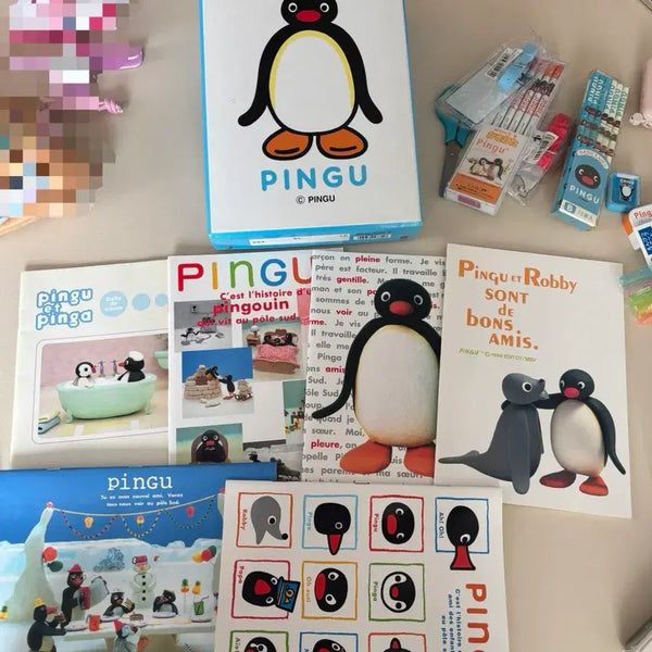 [BUNJANG] Pingu Classic Stationery Set Bundle / 핑구 고전 문구세트 일괄 공책 연필 가위