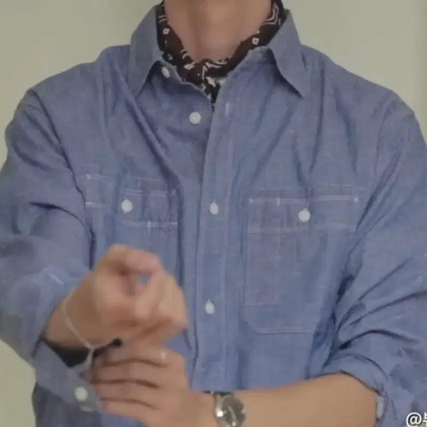 [BUNJANG] Espionage Chambray Work Shirt / 에스피오나지 샴브레이 셔츠 팝니다