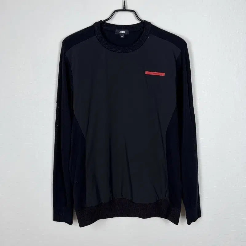 [BUNJANG] JDX 2023 Black Color-Block Windbreaker Knit Sweater (Size L/100) / JDX/2023 블랙 바람막이배색 라운드 니트 L 100/라덴