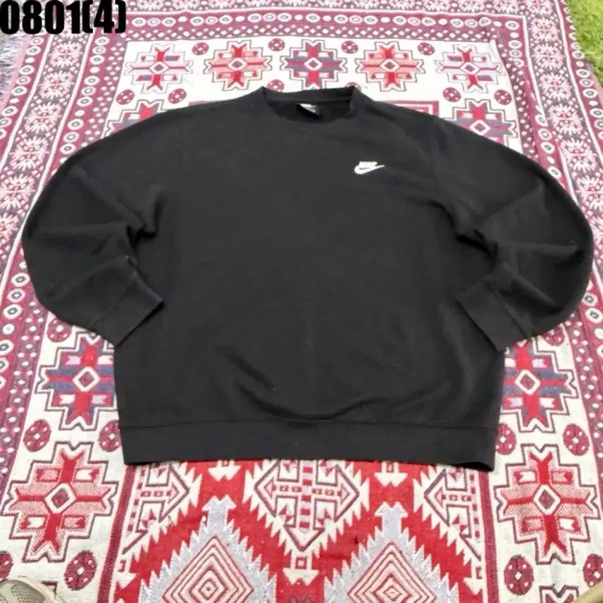 [BUNJANG] Nike Basic Logo Sweatshirt Black / 나이키 맨투맨 블랙