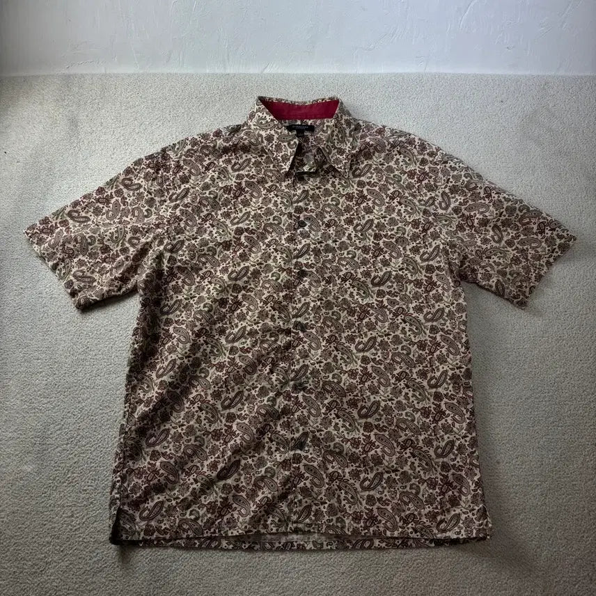 [BUNJANG] Burberry 90s Hawaiian Paisley Short Sleeve Shirt / 100 버버리 90s 하와이안 페이즐리 반팔 셔츠 #283