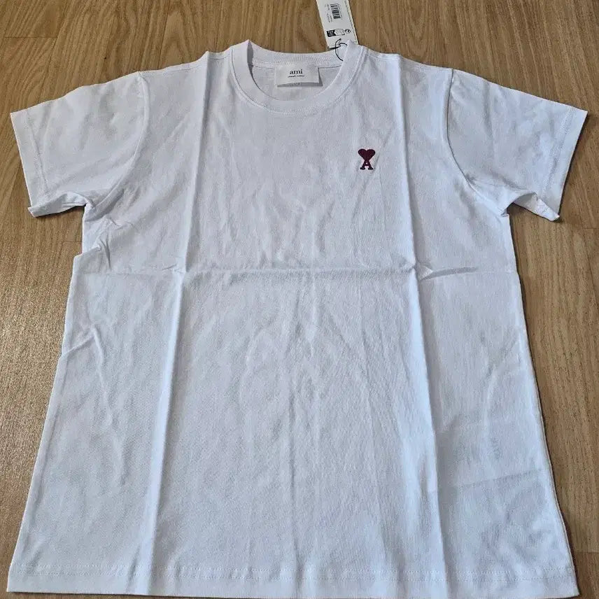[BUNJANG] AMI Heart Logo Short Sleeve T-Shirt White / 아미 하트 로고 반팔 티셔츠 화이트