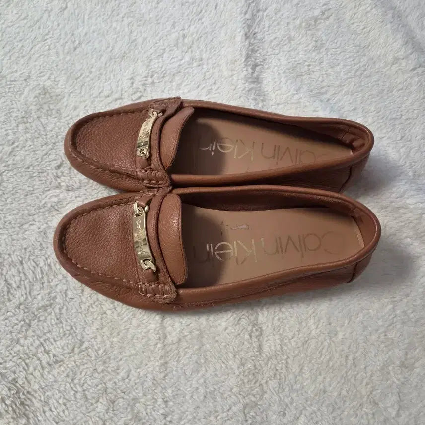 [BUNJANG] Calvin Klein Brown Leather Loafers / 캘빈클라인 브라운 가죽 로퍼