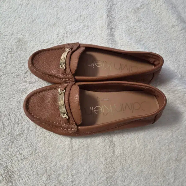 [BUNJANG] Calvin Klein Brown Leather Loafers / 캘빈클라인 브라운 가죽 로퍼