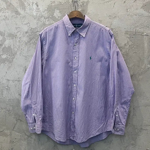 [BUNJANG] Polo Ralph Lauren Striped Shirt XL / (실측XL)폴로 랄프로렌 스트라이프 셔츠