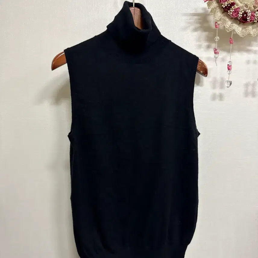 [BUNJANG] Cashmere/Silk Blend Black Turtleneck Sweater / Bpqc수입 캐시미어/실크혼방 블랙 목폴라