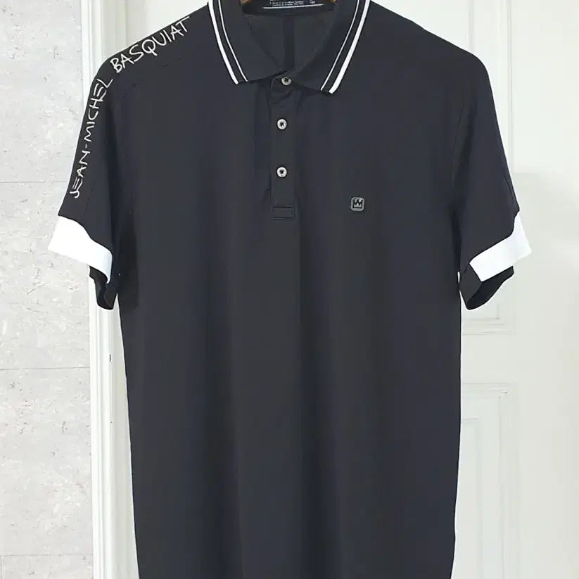 [BUNJANG] Roseau Basquiat Short Sleeve Polo Shirt Black 100 / 장미쉘 바스키아 골프 반팔 카라티 블랙 100