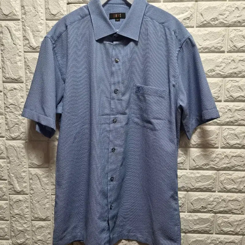 [BUNJANG] Daks Men's Short Sleeve Shirt Blue 105 / 닥스 남성 반팔 셔츠 블루105