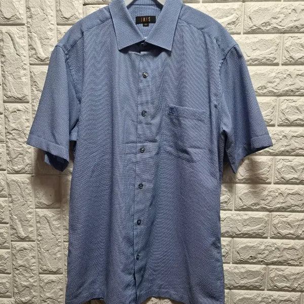 [BUNJANG] Daks Men's Short Sleeve Shirt Blue 105 / 닥스 남성 반팔 셔츠 블루105