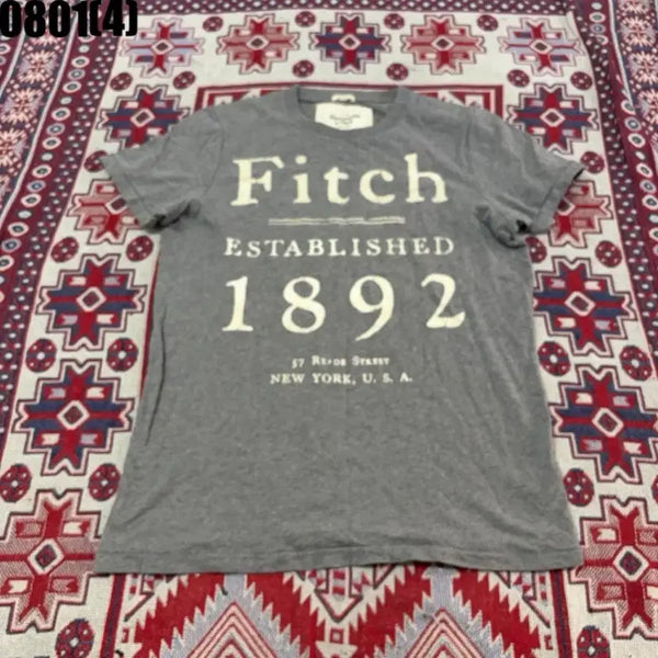 [BUNJANG] Abercrombie & Fitch Grey T-Shirt / 아베크롬비앤피치 반팔티 그레이