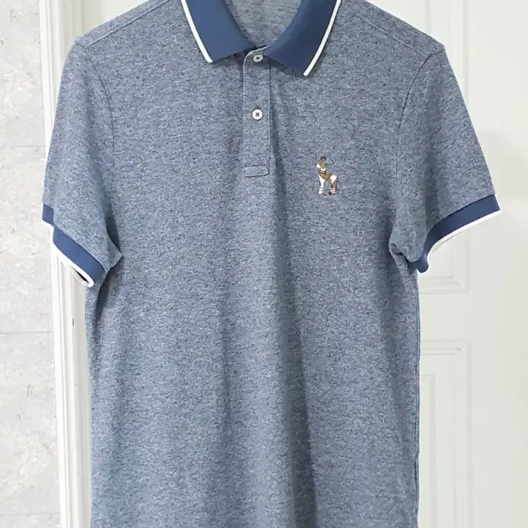 [BUNJANG] Hazzys Color-Block Short-Sleeve Polo Shirt / 헤지스 배색 반팔 카라티 100