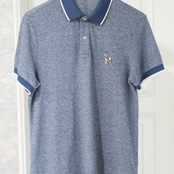 [BUNJANG] Hazzys Color-Block Short-Sleeve Polo Shirt / 헤지스 배색 반팔 카라티 100
