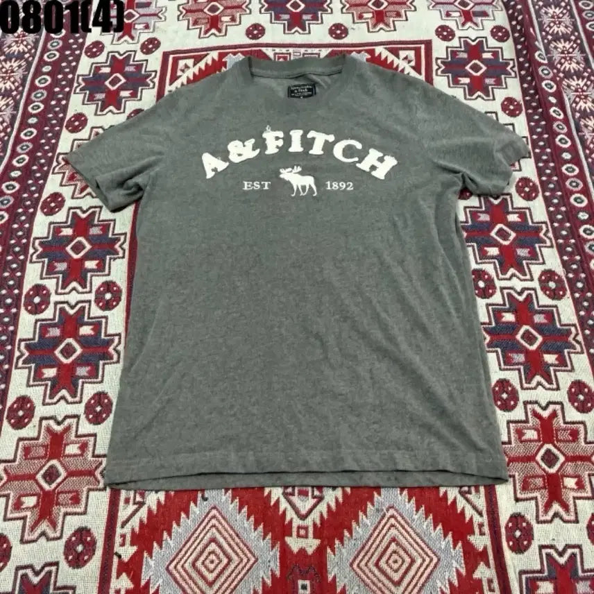[BUNJANG] Abercrombie & Fitch Short Sleeve T-Shirt Gray / 아베크롬비 반팔 티셔츠 그레이