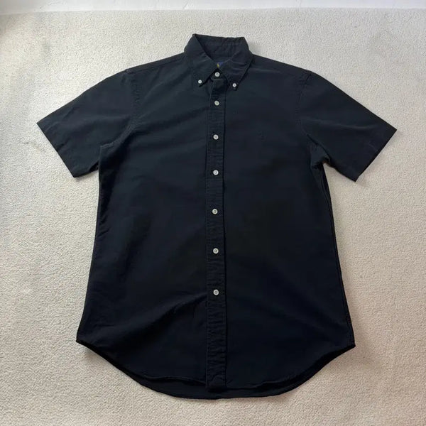 [BUNJANG] Polo Ralph Lauren Black Cotton Short Sleeve Shirt / 95 폴로랄프로렌 블랙 코튼 반팔 셔츠 #285