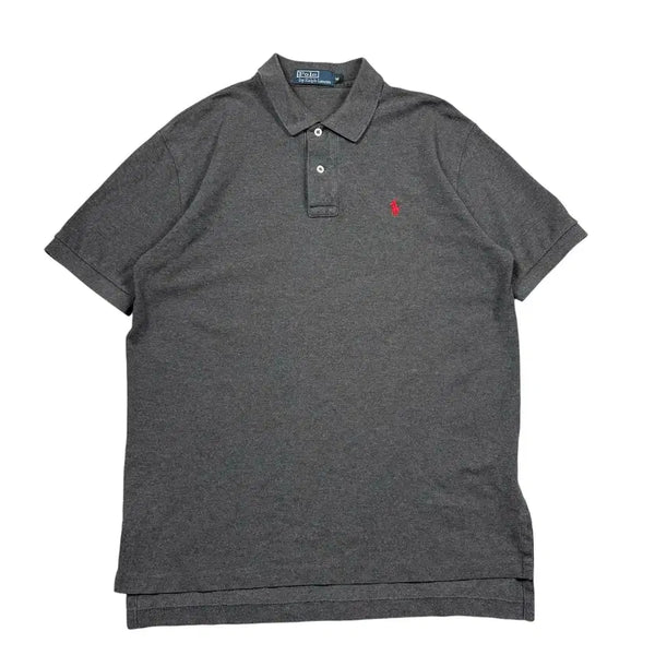 [BUNJANG] Polo Ralph Lauren Grey Collar Short Sleeve T-Shirt / 폴로 랄프로렌 그레이컬러 카라 반팔티