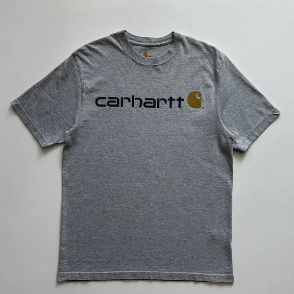 [BUNJANG] Carhartt Spell Out Grey T-Shirt / Carhartt 칼하트 스펠아웃 그레이 반팔티