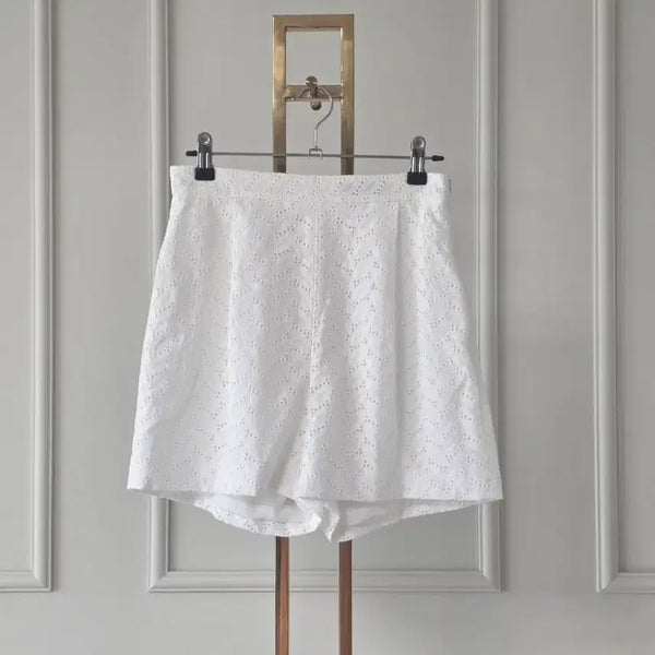 [BUNJANG] BlancSho High-Waist Embroidered Skirt / 블랑쇼