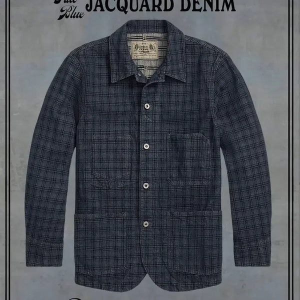 [BUNJANG] RRL Jacquard Denim Work Jacket L / 더블알엘 RRL 자카드 데님 워크 자켓 L (새상품)