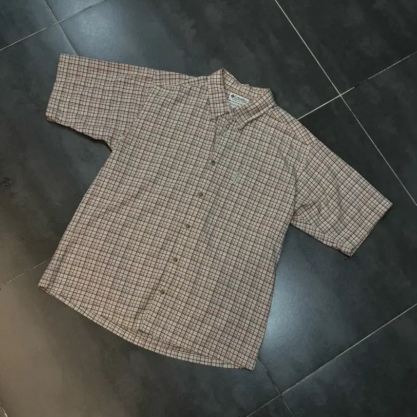 [BUNJANG] Columbia Men's Plaid Short Sleeve Shirt XL / columbia 반팔 체크 셔츠