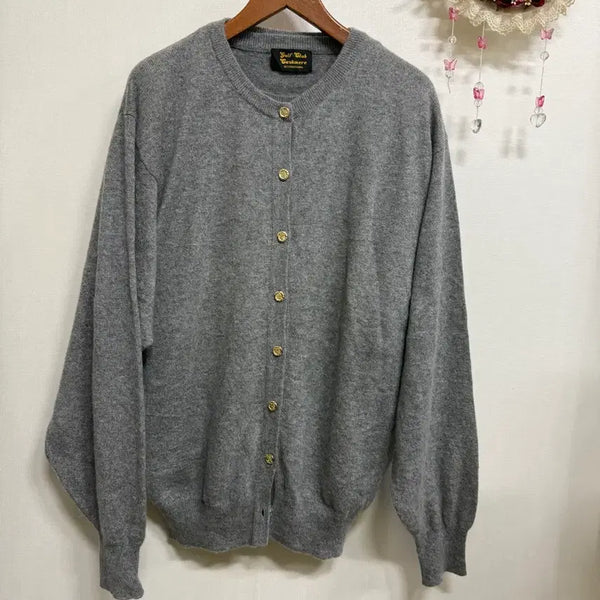 [BUNJANG] Cashmere 100% Herringbone Pattern Knit Cardigan and Sweater Set / 수입. 캐시미어100%앙상블/세트