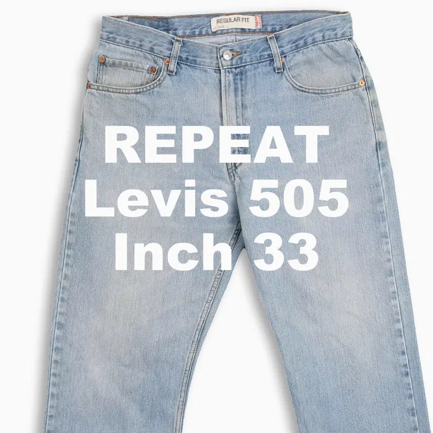 [BUNJANG] Vintage Levi's 505 Regular Fit Light Wash Jeans (33 Inch) / 빈티지 리바이스 505 연청 33 인치 LV5053444