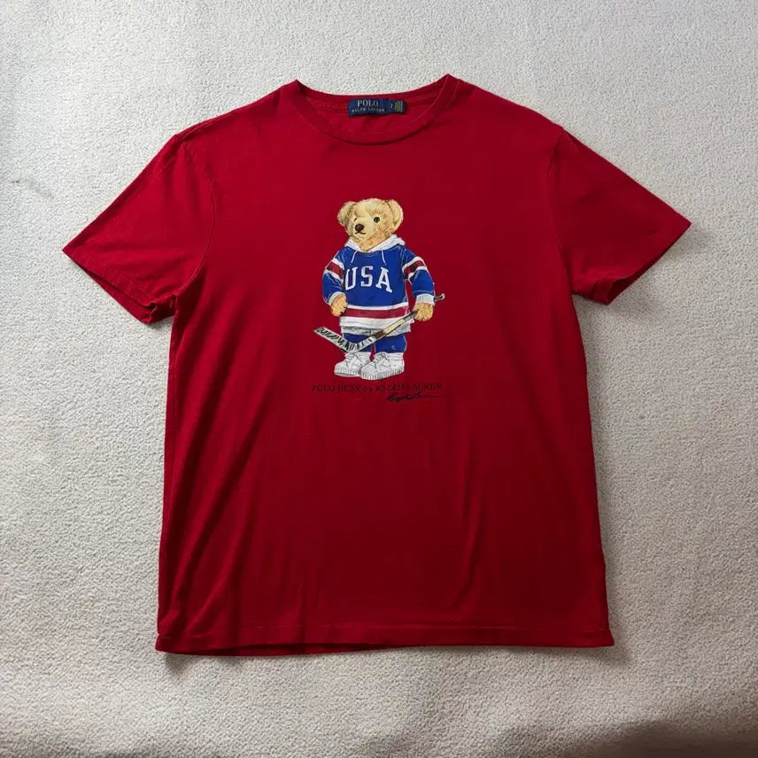 [BUNJANG] Polo Ralph Lauren Big Bear Cotton T-Shirt / 95 폴로랄프로렌 빅베어 코튼 반팔 티셔츠 #287