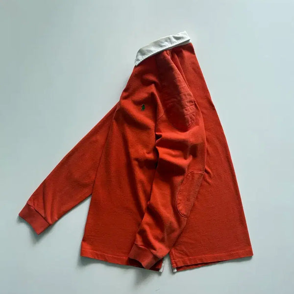 [BUNJANG] Polo Ralph Lauren Orange Rugby Polo Shirt L / Polo 폴로랄프로렌 오렌지 럭비 카라티