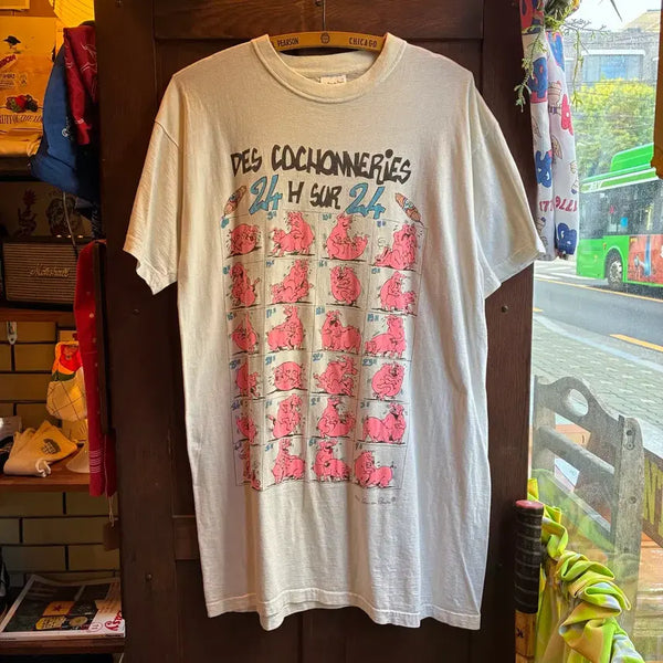 [BUNJANG] 1990s Vintage Pig Graphic T-Shirt / 90s Vintage Pig Graphic T-Shirt