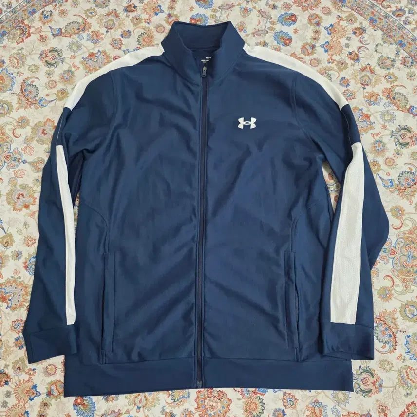 [BUNJANG] Under Armour Navy Track Top Zip-Up Jacket XL / 언더아머 네이비 트랙탑 져지 집업 자켓 XL