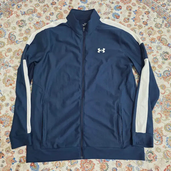 [BUNJANG] Under Armour Navy Track Top Zip-Up Jacket XL / 언더아머 네이비 트랙탑 져지 집업 자켓 XL