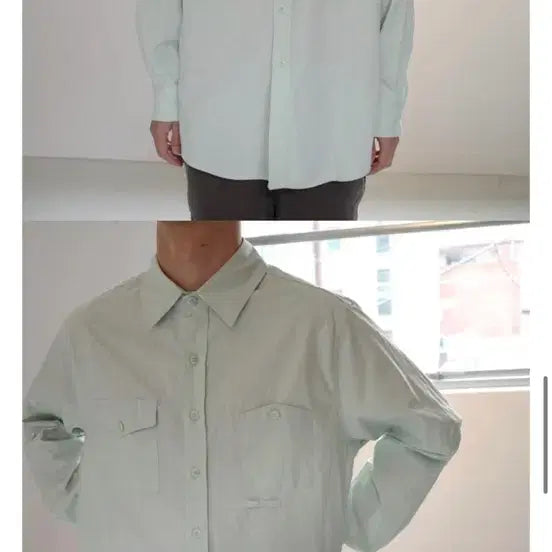 [BUNJANG] Homly Work Shirt Mint Size 1 / 홈리 homly 워크셔츠 민트 [1]