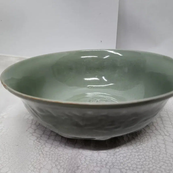 [BUNJANG] Large Celadon Floral Design Bowl / 중국도자기 청자 꽃문양 대형 그릇 접시
