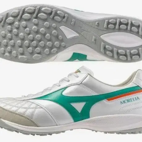[BUNJANG] Mizuno Morelia Sala Japan TF Football Boots Super White Pearl Green 265 / [새제품] 미즈노 모렐리아 살라 JAPAN TF 슈퍼화이트 펄 그린 265