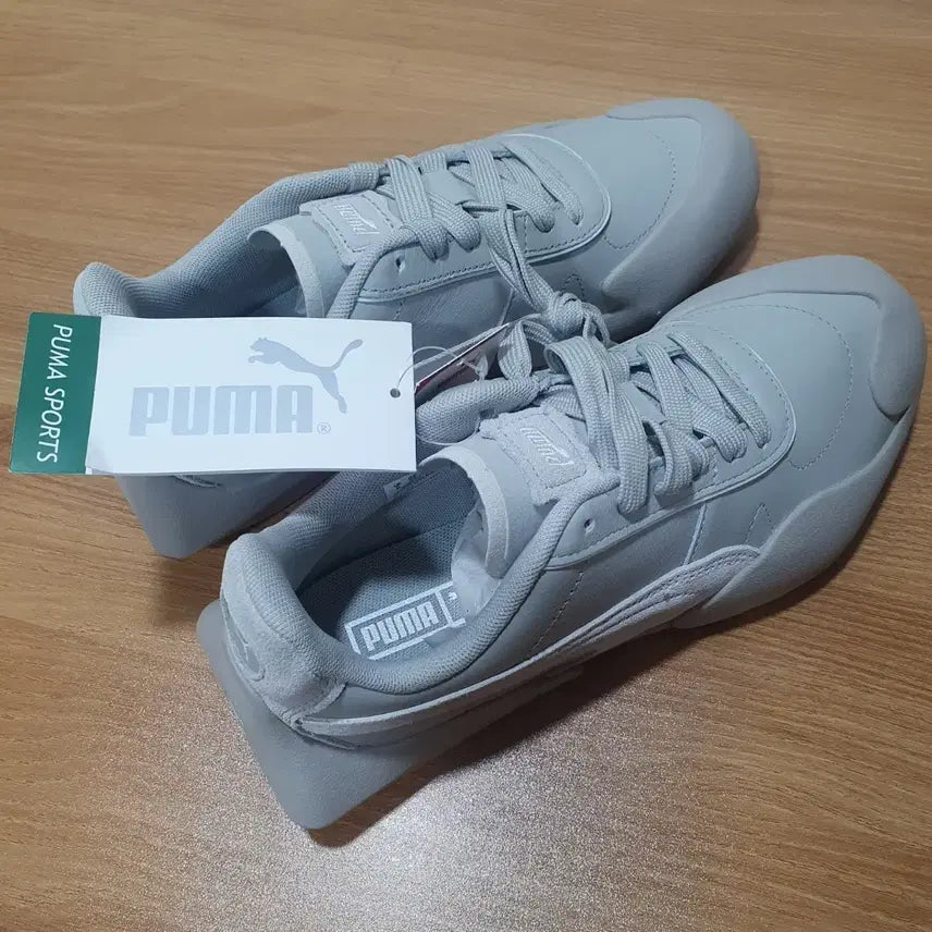 [BUNJANG] Puma Vaderon Clean Mirage Gray-Puma White Shoes / (새상품)푸마 Vaderon clean mirage gray-puma white
