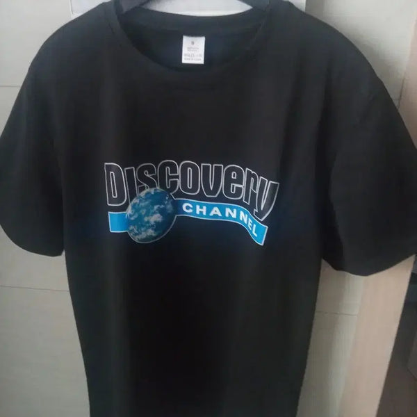 [BUNJANG] Discovery Channel Black Logo T-Shirt - Size S / 디스커버리 채널 반팔 S 새상품
