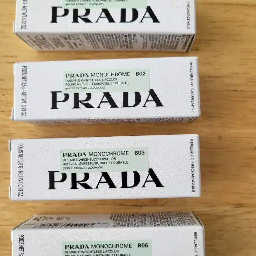 [BUNJANG] Prada Monochrome Lip Color (B01, B02, B03, B06) / 프라다 모노크롬 립컬러 B01/B02/B03/B06
